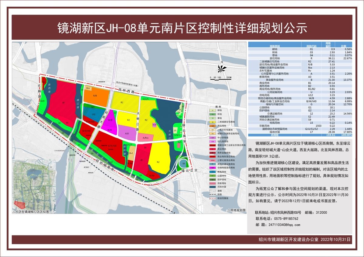 紹興鏡湖一核心片區最新規劃出爐 約2400畝！