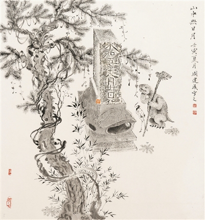 “畫里有話” 周劍成水墨漫畫展在杭舉辦
