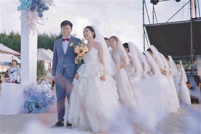 溫州洞頭52.0浪漫海岸線 舉行青年人才集體婚禮